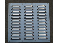 300 X 300 STAINLESS STEEL STOCK LOUVRE VENT - THREE ROWS