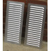 Modern Bonnet Louvers - 150 Straight Aluminium (1 Pair) with Mounting Holes