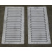 Modern Bonnet Louvers - 150 Straight Aluminium (1 Pair) with Mounting Holes